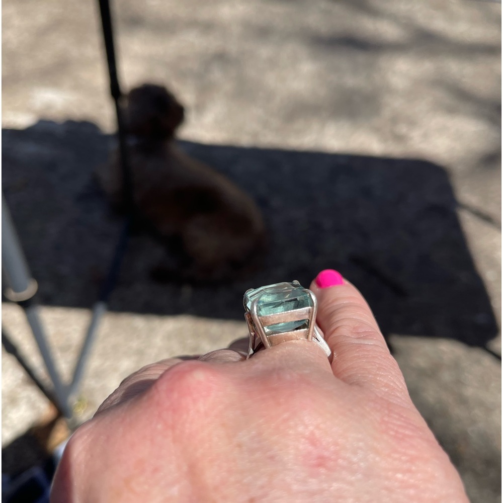 22 ct Aquamarine set in Sterling silver